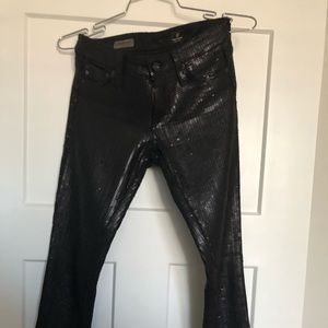 AG sequin super skinny cropped pant